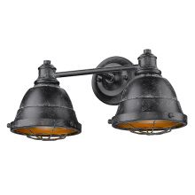 Golden 7312-BA2 BP - Golden Lighting Bartlett 2-light Vanity in Black Patina